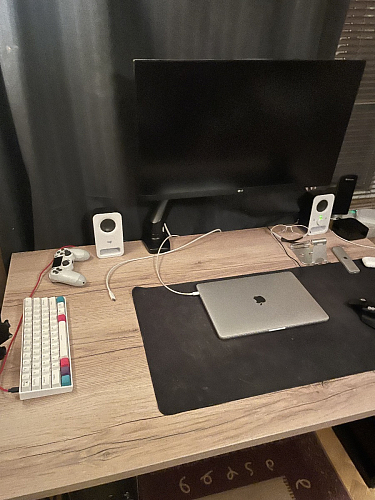 Стеклянный стол Фостер 120(160)х120х76 белый мрамор / черный фото покупателя 13