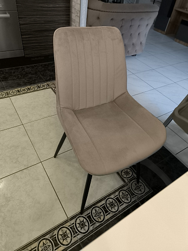 Стул на металлокаркасе Седа 360 К латте (velutto 08) / белый фото покупателя 314