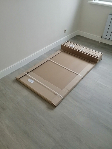 Стол Тринити Лофт 120 32 мм бетон / черный матовый фото покупателя 358