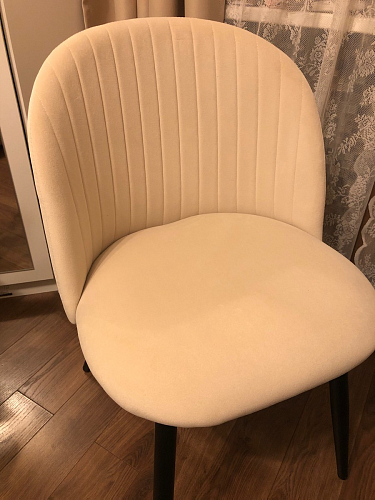 Стул на металлокаркасе Gabi 1 light blue / black / gold фото покупателя 782