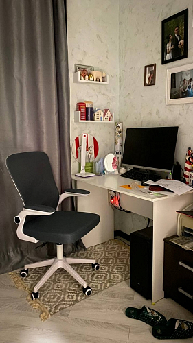 Компьютерное кресло Konfi light gray / blue / white фото покупателя 35