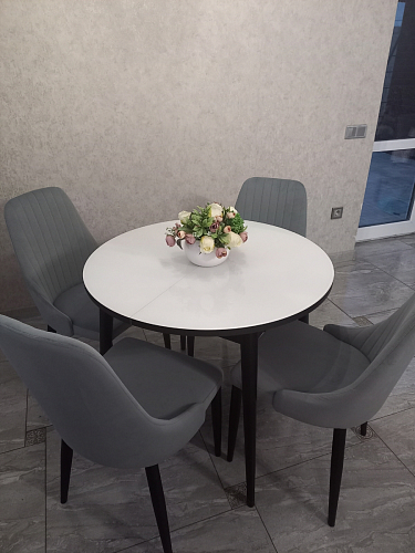 Стул на металлокаркасе Kora light blue / white фото покупателя 152