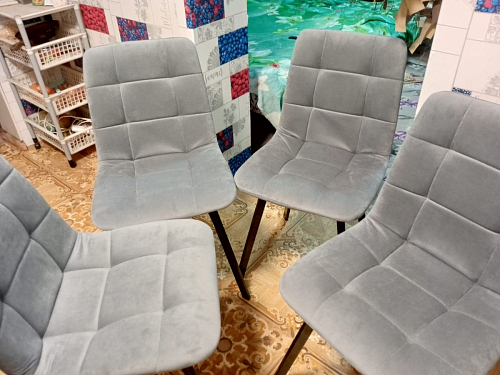 Стул на металлокаркасе Чилли бежевый / белый каркас фото покупателя 507