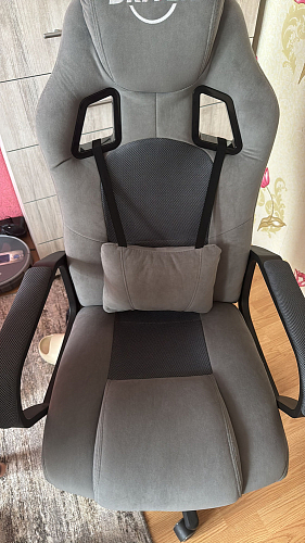 Компьютерное кресло Driver/Драйвер кожзам черный / ткань черный фото покупателя 12