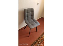 Стул на металлокаркасе Чилли синяя ткань / белый фото покупателя 659