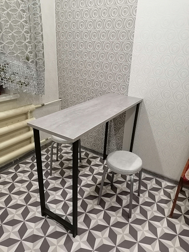 Барная стойка Дилан Лофт 120х40х90 бетон светлый фото покупателя 92