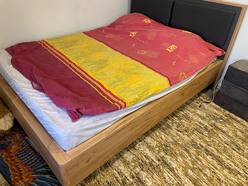 Двуспальная кровать Клауд 160х200 парящая дуб крафт золотой / антрацит фото покупателя 259