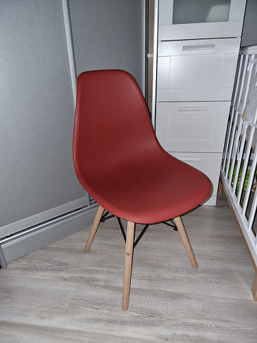 Пластиковый стул Eames PC-015 серо-голубой / дерево фото покупателя 61