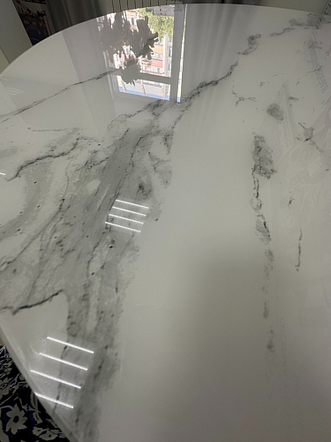 Стеклянный стол Норфолк 100 золото фото покупателя 60