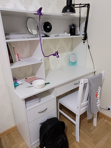 Письменный стол Хит-44 белый фото покупателя 2