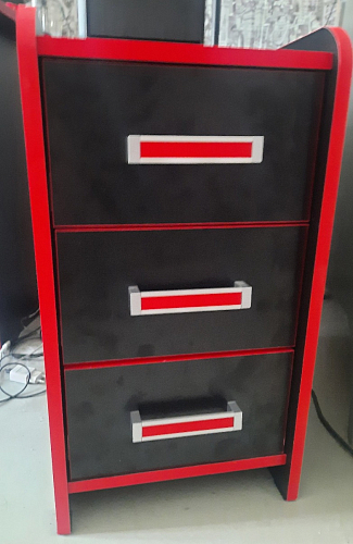 Тумба Ханна черная / красная  - Уцененный экземпляр фото покупателя 6