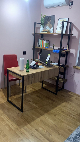 Письменный стол Леон Лофт бетон / черный матовый фото покупателя 35