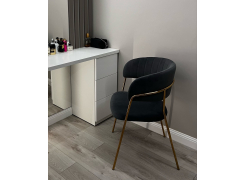 Стул на металлокаркасе Kamelia темно-серый / золотой фото покупателя 1