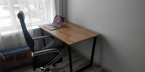 Деревянный стол Лота Лофт 120х75 белый матовый / дуб крафт золотой фото покупателя 137