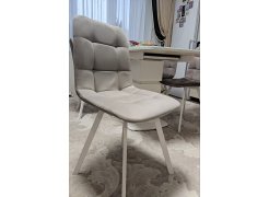 Стул на металлокаркасе Чилли синяя ткань / белый фото покупателя 83