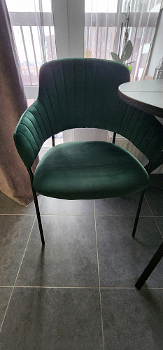 Стул на металлокаркасе Инклес желтый / черный глянец фото покупателя 32