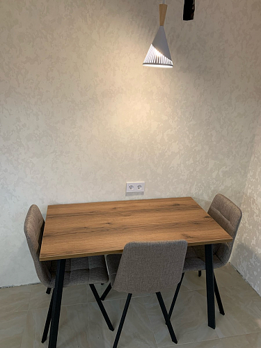 Стол Тринити Лофт 120 32 мм дуб галифакс табако / черный матовый фото покупателя 541