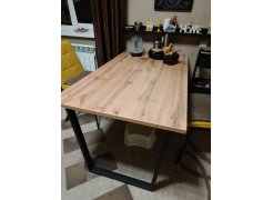 Деревянный стол Лота Лофт 120(160)х75 черный матовый / бетон светлый фото покупателя 495