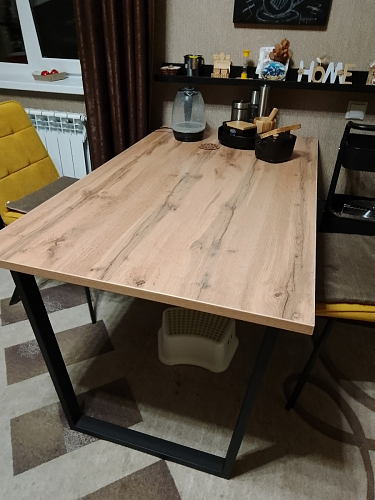 Стол раскладной Лота Лофт 120 25 мм юта / черный матовый фото покупателя 495