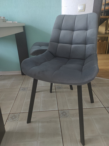 Стул на металлокаркасе Челси бирюзовый / черный фото покупателя 98