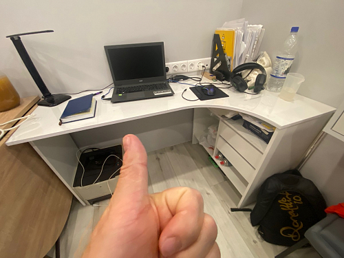 Письменный стол СПм-25 левый дуб сонома фото покупателя 39