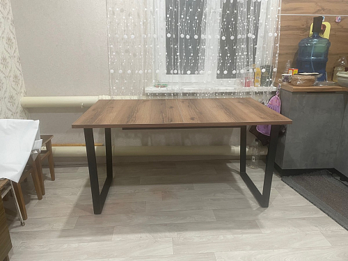 Деревянный стол Лота Лофт 140х80 дуб крафт табачный / черный матовый фото покупателя 782