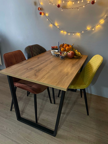 Деревянный стол Лота Лофт 120x75 дуб крафт табачный / черный матовый фото покупателя 574