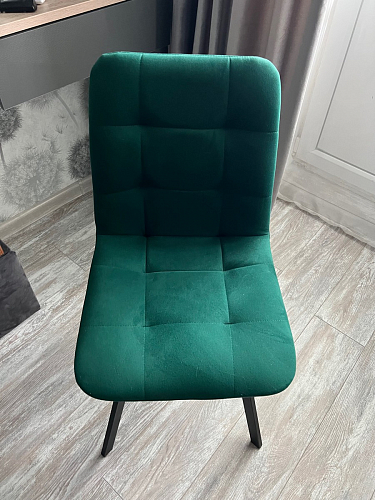 Стул на металлокаркасе Чилли синяя ткань / белый фото покупателя 176