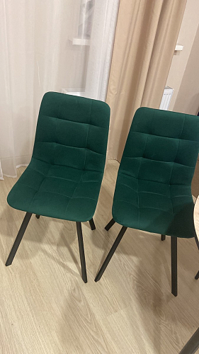 Стул на металлокаркасе Чилли черный / зеленый фото покупателя 1375