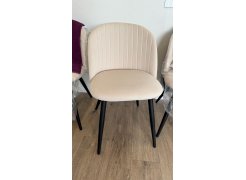 Стул на металлокаркасе Gabi 1 бежевый / черный с серебряными наконечниками фото покупателя 514