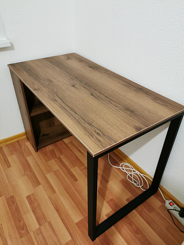 Письменный стол Битти Лофт 116х60х75 дуб делано светлый / белый матовый фото покупателя 68