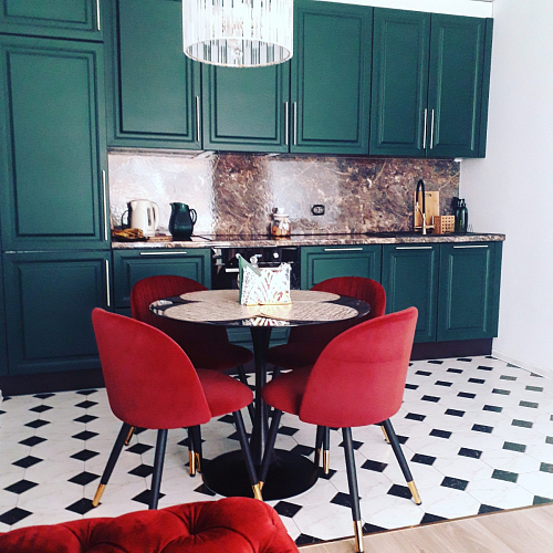 Стул на металлокаркасе Gabi 1 light purple / black / gold фото покупателя 27