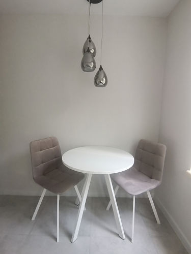 Стул на металлокаркасе Чилли синяя ткань / белый фото покупателя 887