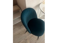 Стул на металлокаркасе Gabi 1 бежевый / черный с серебряными наконечниками фото покупателя 586