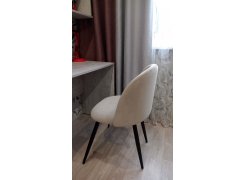 Стул на металлокаркасе Gabi 1 бежевый / черный с серебряными наконечниками фото покупателя 793