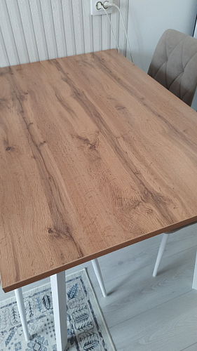 Стол Тринити Лофт 120 32 мм дуб галифакс табако / черный матовый фото покупателя 244