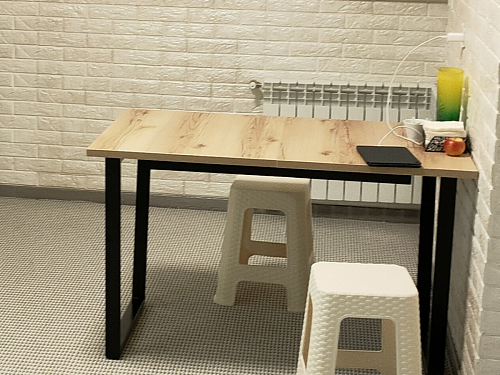 Стол Лота Лофт 120 32 мм бетон / черный матовый фото покупателя 533