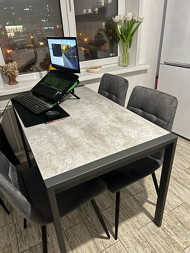 Стол Центавр бетон / графит фото покупателя 17