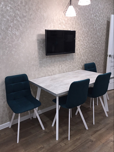 Стул на металлокаркасе Чилли бежевый / белый каркас фото покупателя 1461