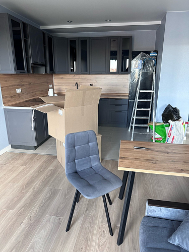 Стул на металлокаркасе Чилли К светло-серый велюр / черный каркас фото покупателя 1285