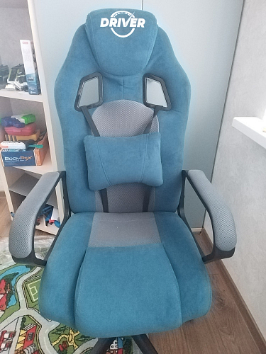 Компьютерное кресло Driver/Драйвер кожзам черный / ткань черный фото покупателя 93