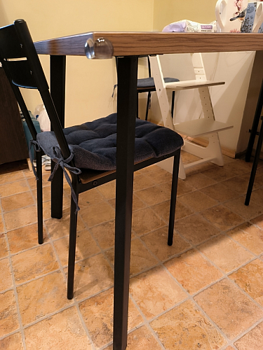 Стол Тринити Лофт 120 32 мм дуб галифакс табако / черный матовый фото покупателя 73