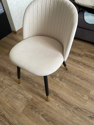 Стул на металлокаркасе Gabi dark beige / black / silver фото покупателя 419