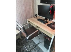 Письменный стол Леон Лофт дуб делано темный / черный матовый фото покупателя 6