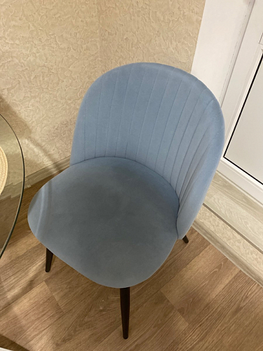 Стул на металлокаркасе Gabi 1 light purple / black / gold фото покупателя 153