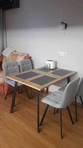 Стул на металлокаркасе Чилли К светло-серый велюр / черный каркас фото покупателя 627