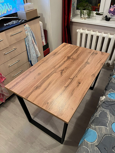 Стол Лота Лофт 120 32 мм бетон / черный матовый фото покупателя 434