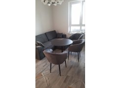 Стол Тулип 90х73 дуб вотан / белый фото покупателя 4