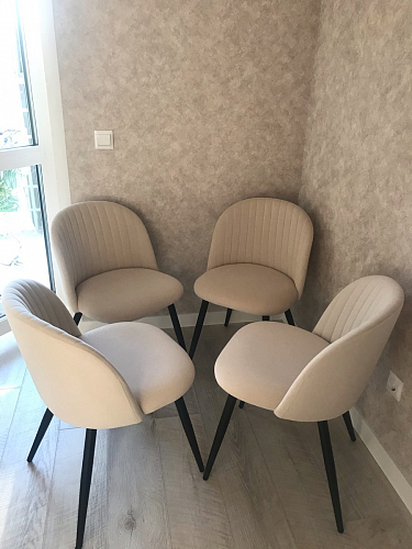 Стул на металлокаркасе Gabi 1 темно-серый / черный фото покупателя 123