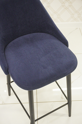 Барный стул Джама темно-синий / черный матовый из шоурума 1